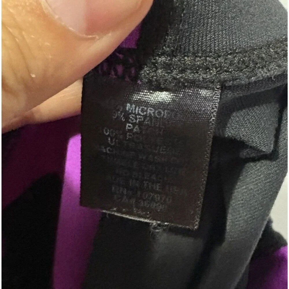 Kerrits Pants Sz S Black Purple Riding Leggings Equestrian Tights Knee Patch